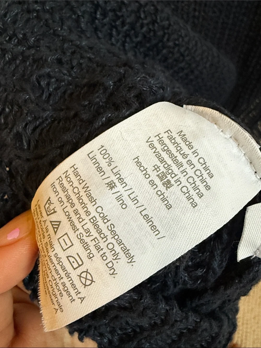 J. Crew Classic Navy Open-Knit Crewneck Sweater